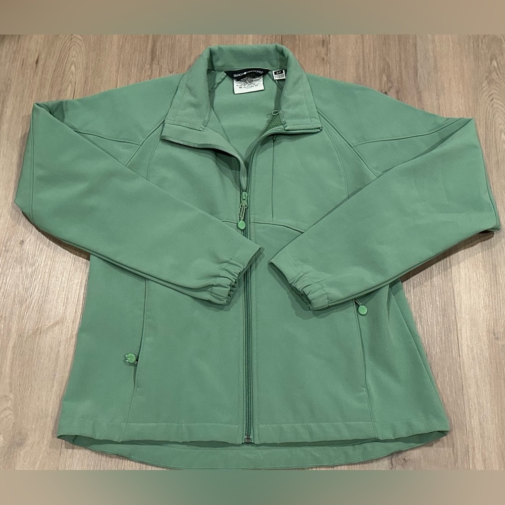 Black Diamond Sage Green Full Zip Soft Shell Zip Up Jacket Women’s Small